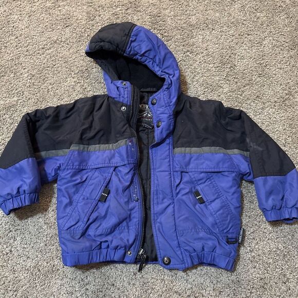 Pacific Trail Puffer Jacket Hooded Boys Medium 5 6 Blue Soft Shell Ski Snow Warm - Picture 1 of 10